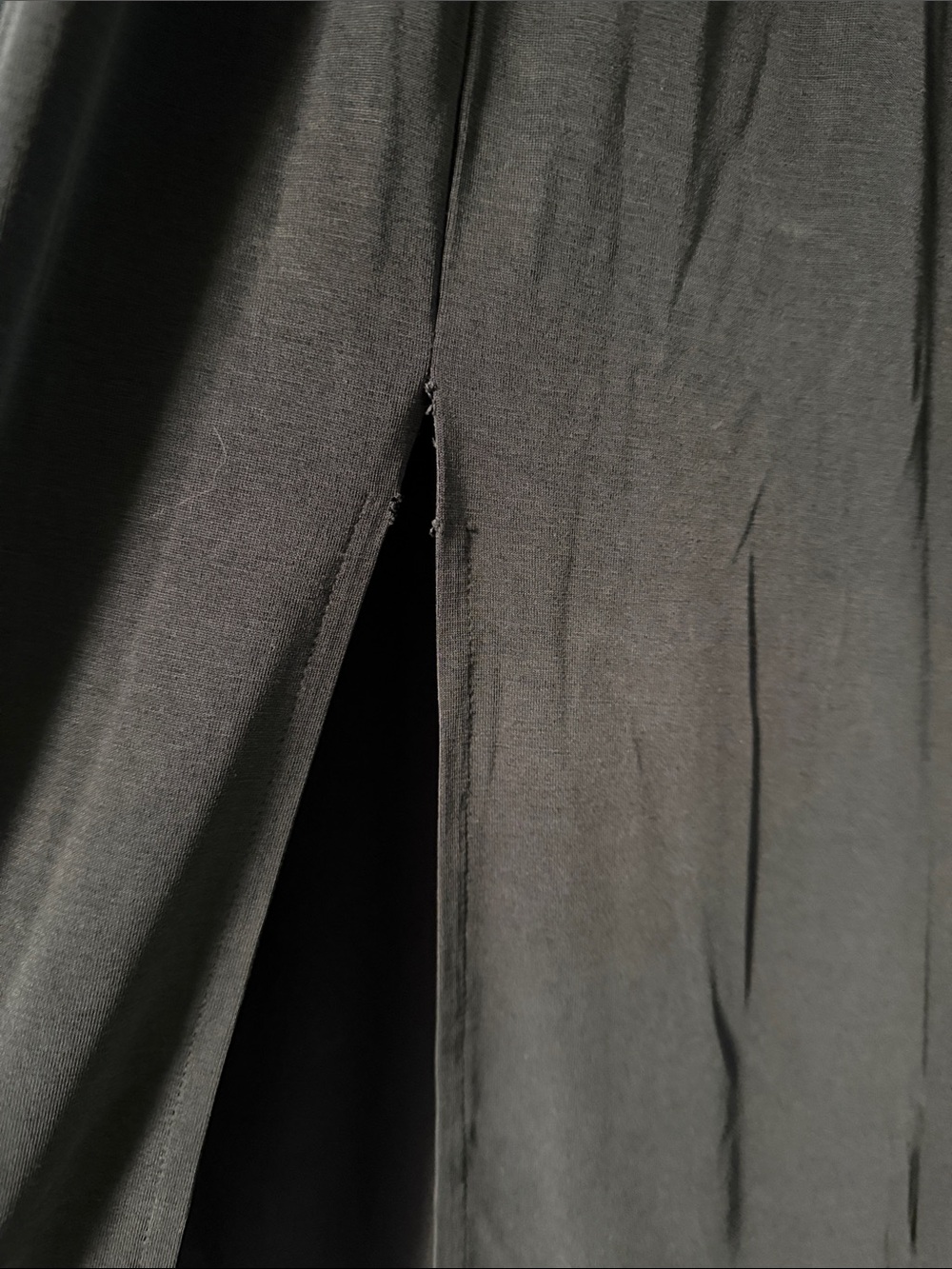 Anthropologie Black Midi Skirt with Side Pockets - Picture 2 of 4